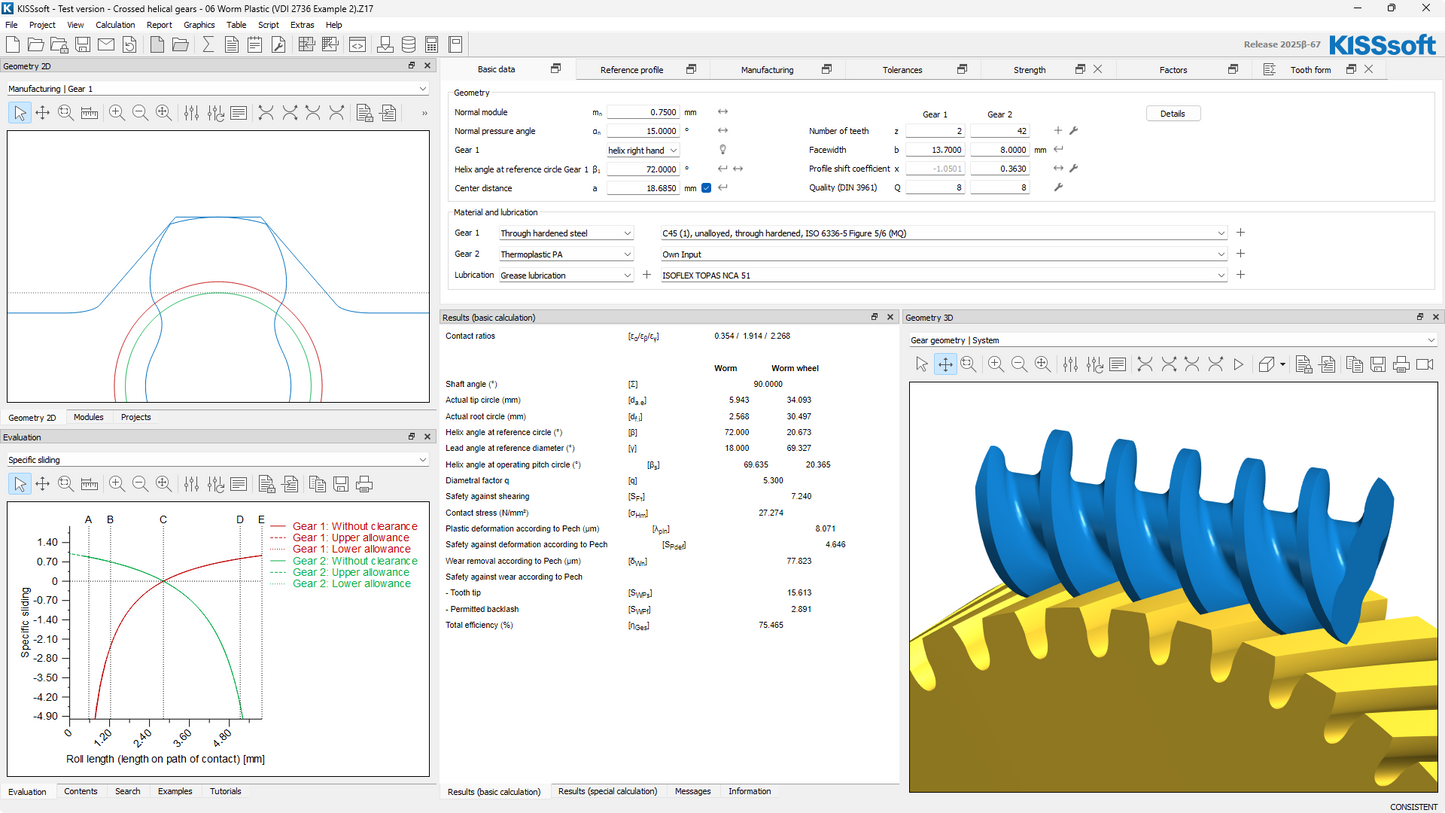 Crossed axis helical gears